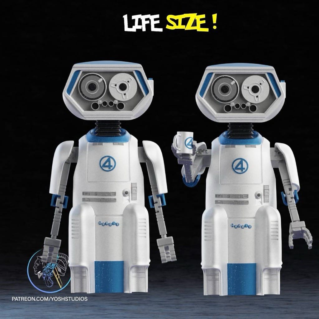 P站图纸印象馆 Yosh 漫威 神奇四侠 赫比机器人 Yosh 漫威 神奇四侠 赫比机器人