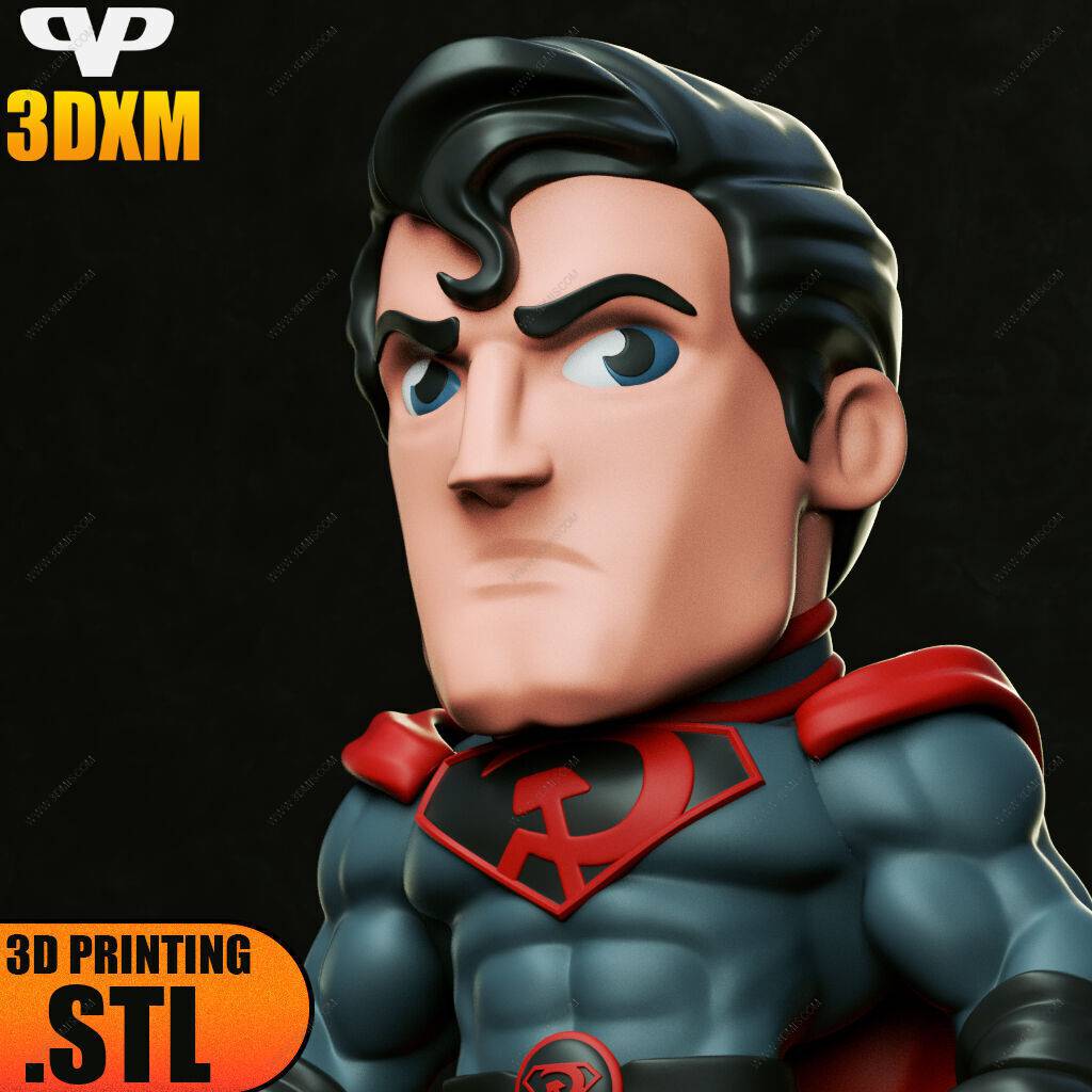 P站图纸印象馆 Chibi STL DC漫画 超人:红色之子 Chibi STL DC漫画 超人:红色之子