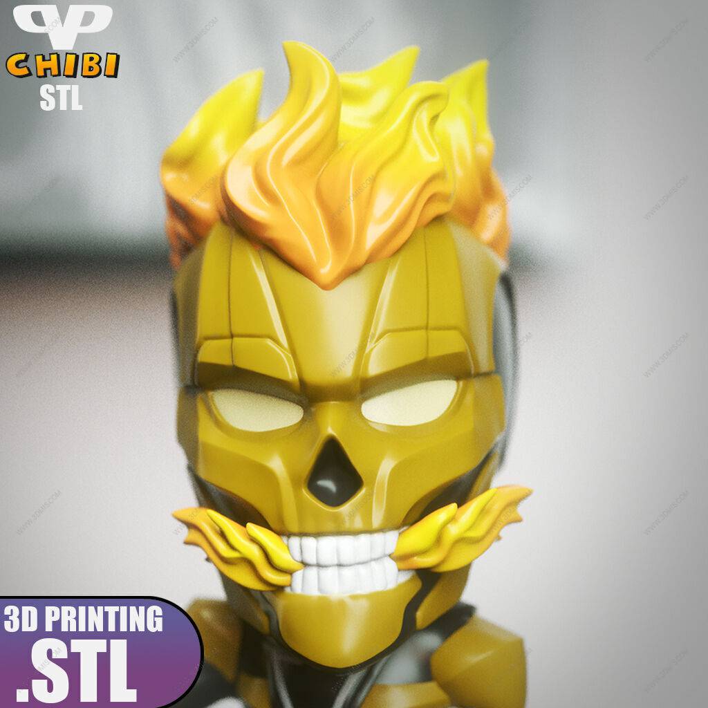 P站图纸印象馆 Chibi STL 漫威 恶灵骑士 Chibi STL 漫威 恶灵骑士