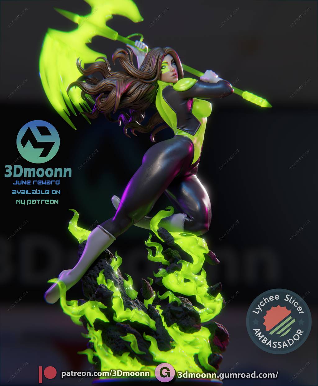 P站图纸印象馆 3Dmoonn DC漫画 杰西卡·克鲁兹 3Dmoonn DC漫画 杰西卡·克鲁兹