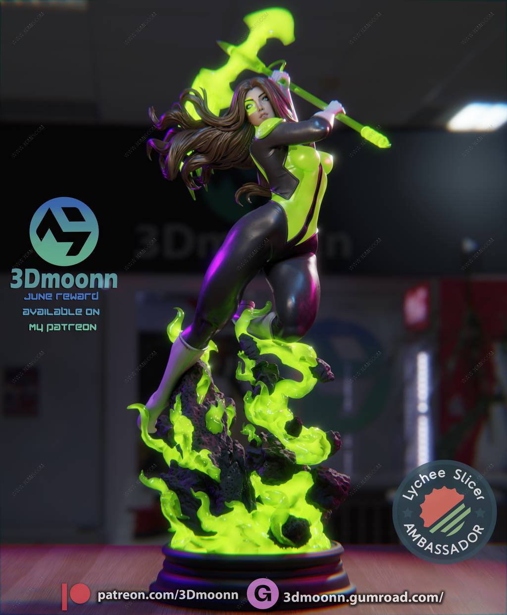 P站图纸印象馆 3Dmoonn DC漫画 杰西卡·克鲁兹 3Dmoonn DC漫画 杰西卡·克鲁兹