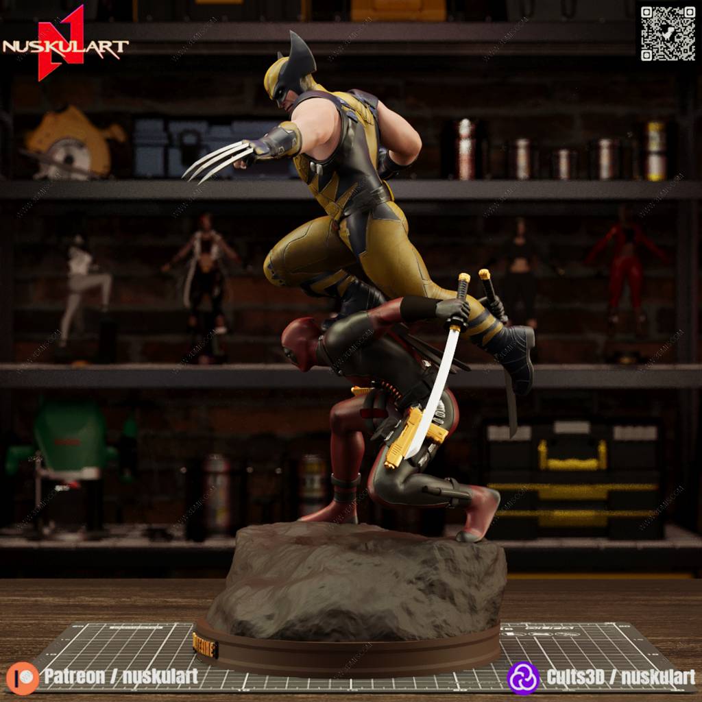 P站图纸印象馆 Nuskul Art 漫威 死侍与金刚狼 Nuskul Art 漫威 死侍与金刚狼