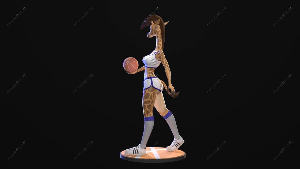 P站图纸印象馆 长颈鹿篮球女孩 长颈鹿篮球女孩