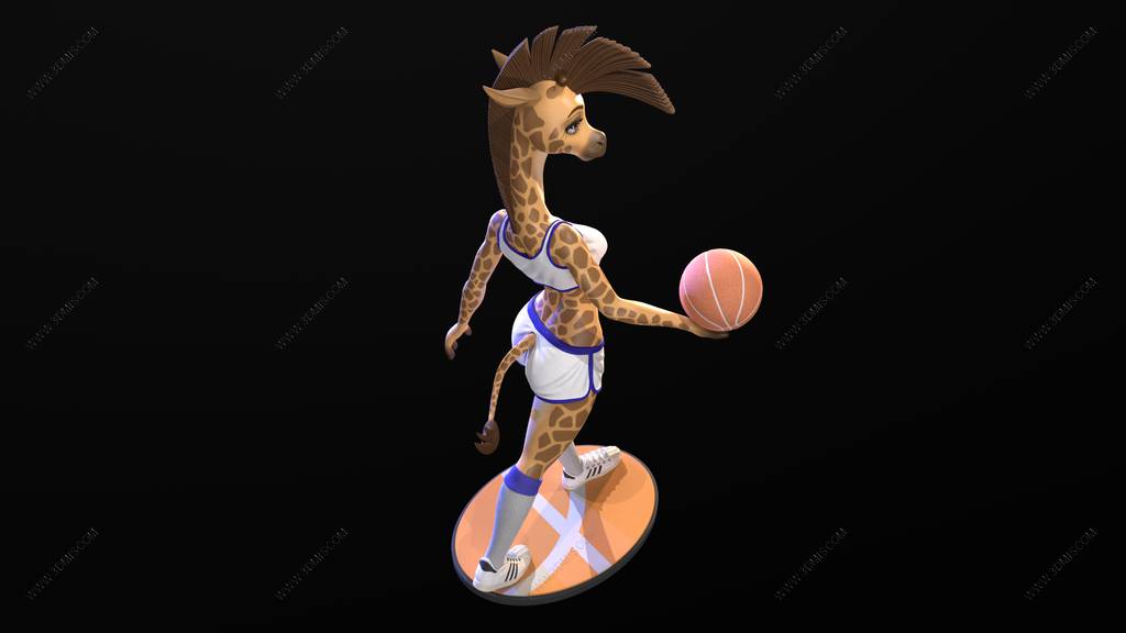 P站图纸印象馆 长颈鹿篮球女孩 长颈鹿篮球女孩