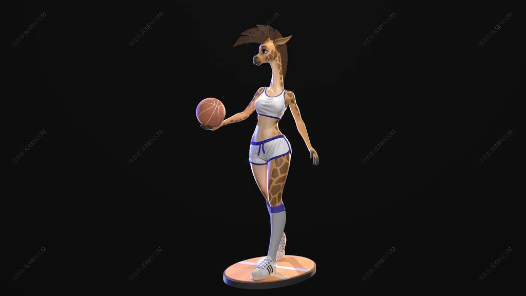 P站图纸印象馆 长颈鹿篮球女孩 长颈鹿篮球女孩