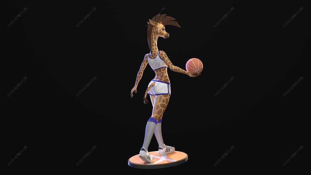 P站图纸印象馆 长颈鹿篮球女孩 长颈鹿篮球女孩