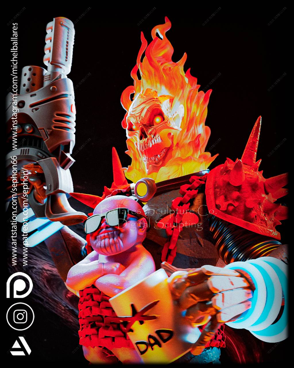 P站图纸印象馆 Geek MB 宇宙恶灵骑士和灭霸宝宝 Geek MB 宇宙恶灵骑士和灭霸宝宝