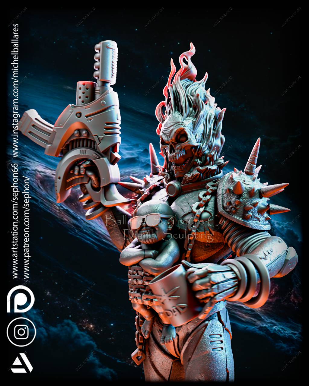 P站图纸印象馆 Geek MB 宇宙恶灵骑士和灭霸宝宝 Geek MB 宇宙恶灵骑士和灭霸宝宝