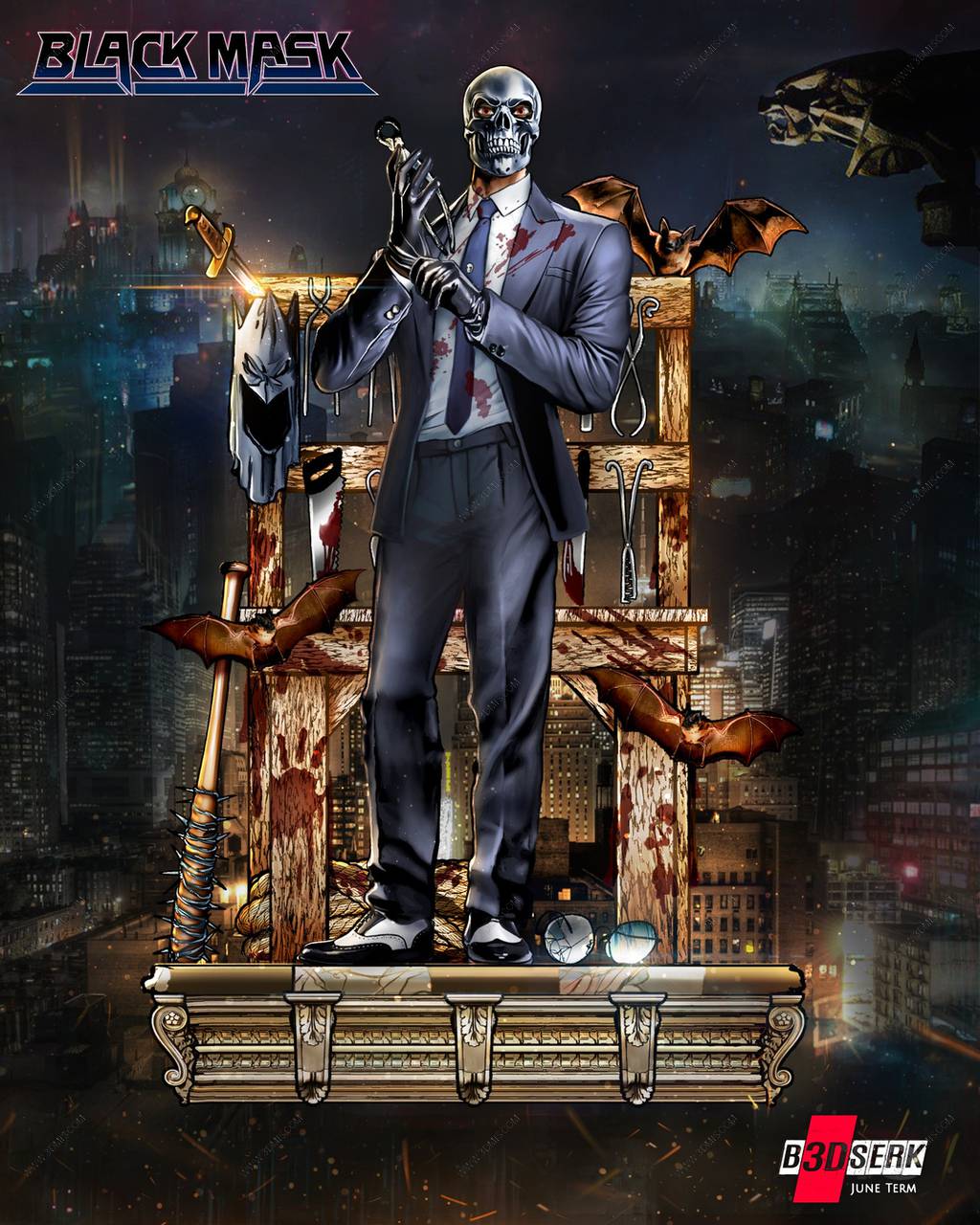 P站图纸印象馆 B3DSERK DC漫画 黑面具 B3DSERK DC漫画 黑面具