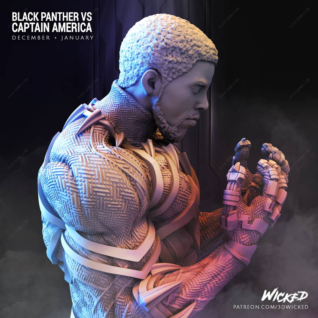 P站图纸印象馆 3DWicked 漫威 黑豹 3DWicked 漫威 黑豹