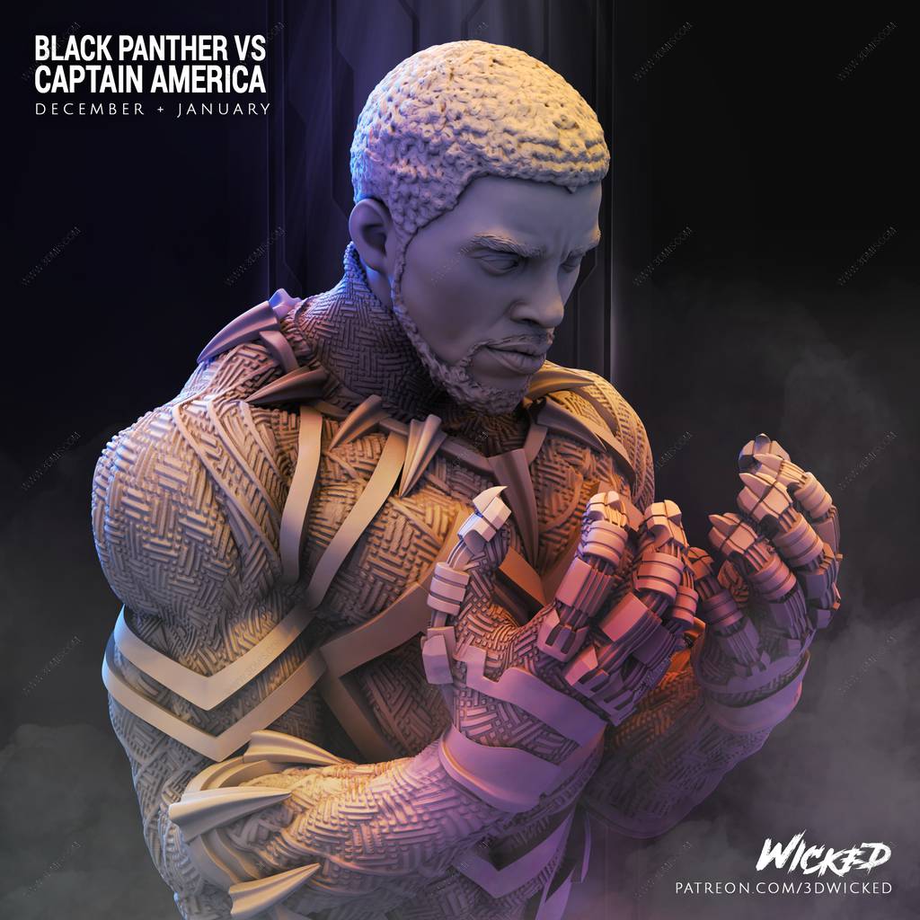 P站图纸印象馆 3DWicked 漫威 黑豹 3DWicked 漫威 黑豹