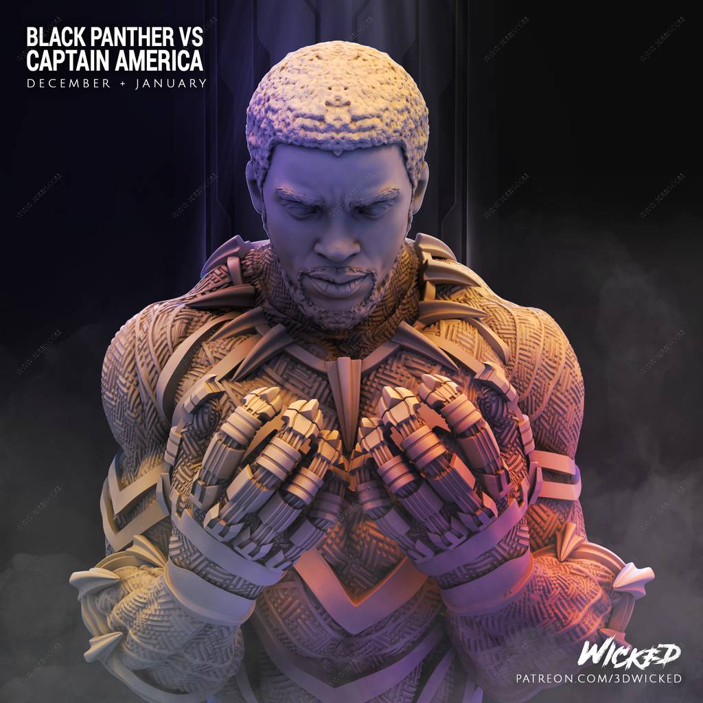 P站图纸印象馆 3DWicked 漫威 黑豹 3DWicked 漫威 黑豹