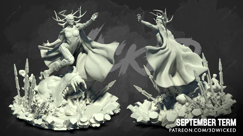 P站图纸印象馆 3DWicked 漫威 海拉 3DWicked 漫威 海拉