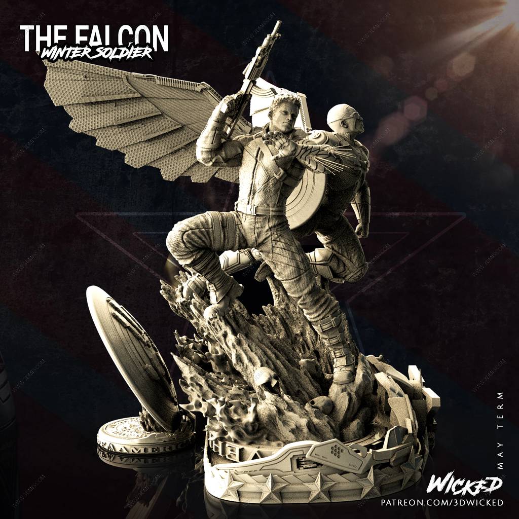 P站图纸印象馆 3DWicked 漫威 冬日战士和华金·托雷斯 3DWicked 漫威 冬日战士和华金·托雷斯