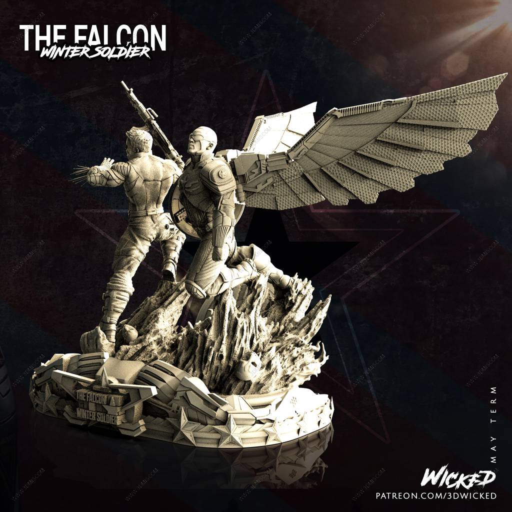 P站图纸印象馆 3DWicked 漫威 冬日战士和华金·托雷斯 3DWicked 漫威 冬日战士和华金·托雷斯