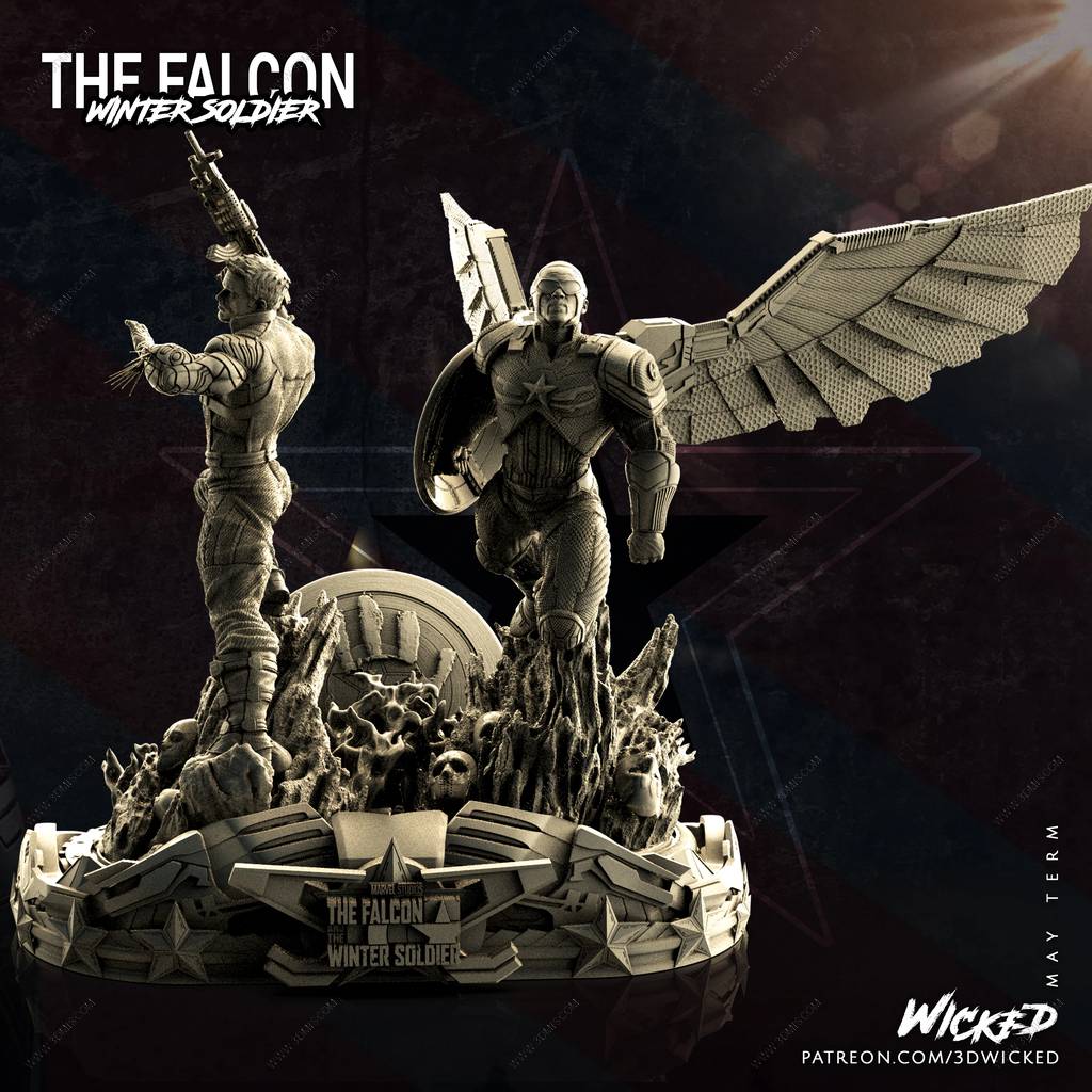 P站图纸印象馆 3DWicked 漫威 冬日战士和华金·托雷斯 3DWicked 漫威 冬日战士和华金·托雷斯