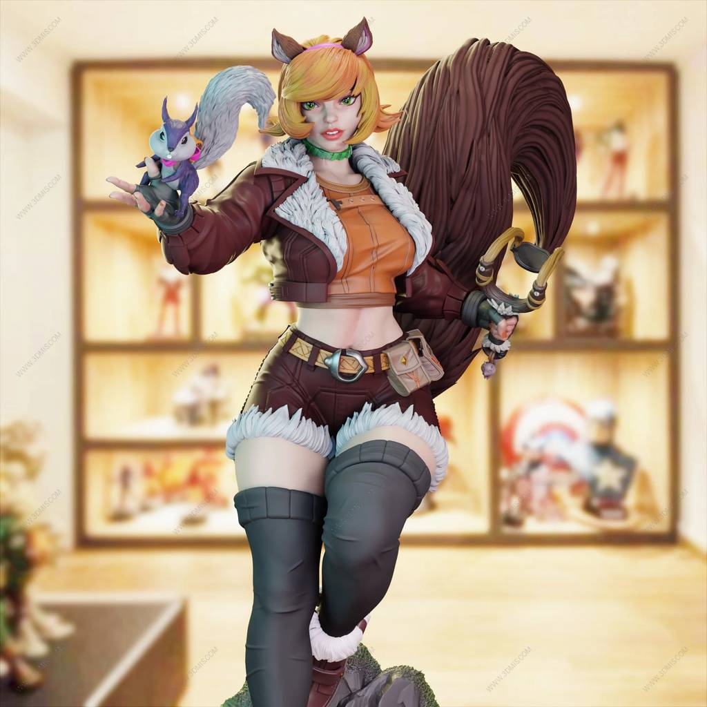 P站图纸印象馆 BrunoArt3D 漫威 松鼠妹 BrunoArt3D 漫威 松鼠妹