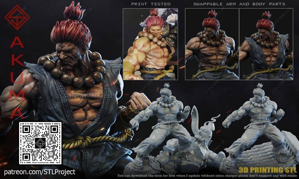 P站图纸印象馆 STL Project 铁拳 豪鬼 STL Project 铁拳 豪鬼