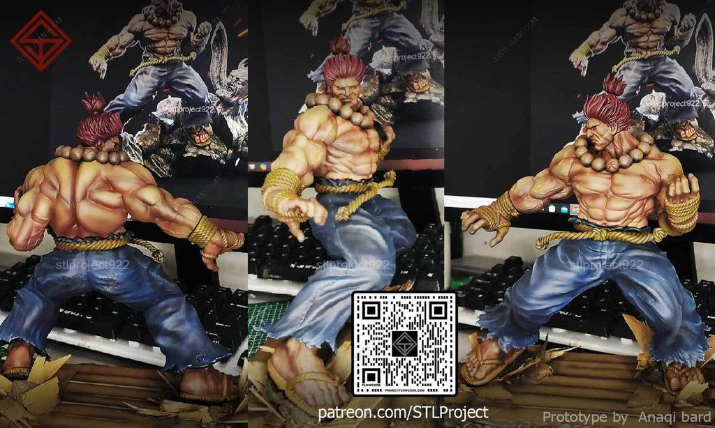 P站图纸印象馆 STL Project 铁拳 豪鬼 STL Project 铁拳 豪鬼