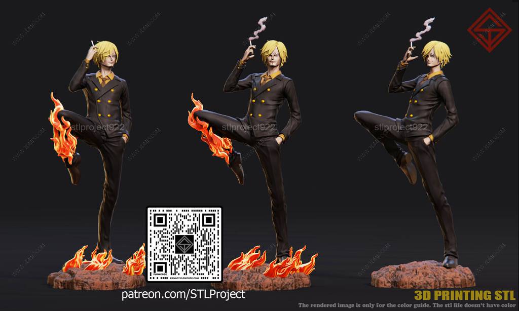 P站图纸印象馆 STL Project 海贼王 山治 STL Project 海贼王 山治