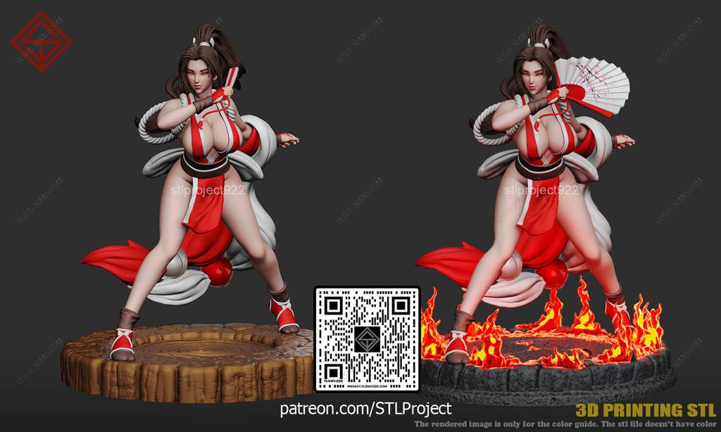 P站图纸印象馆 STL Project 拳皇 不知火舞 STL Project 拳皇 不知火舞