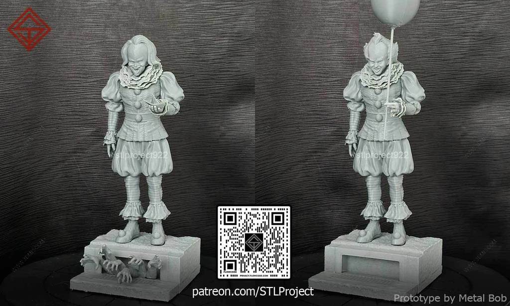 P站图纸印象馆 STL Project 小丑回魂 潘尼怀斯 STL Project 小丑回魂 潘尼怀斯