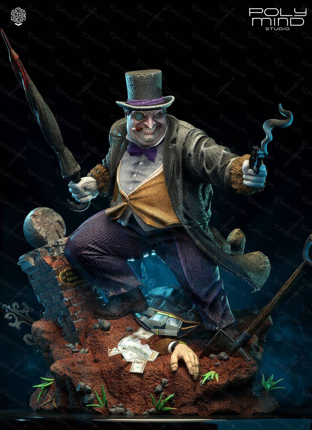 P站图纸印象馆 PolyMind DC漫画 企鹅人 PolyMind DC漫画 企鹅人