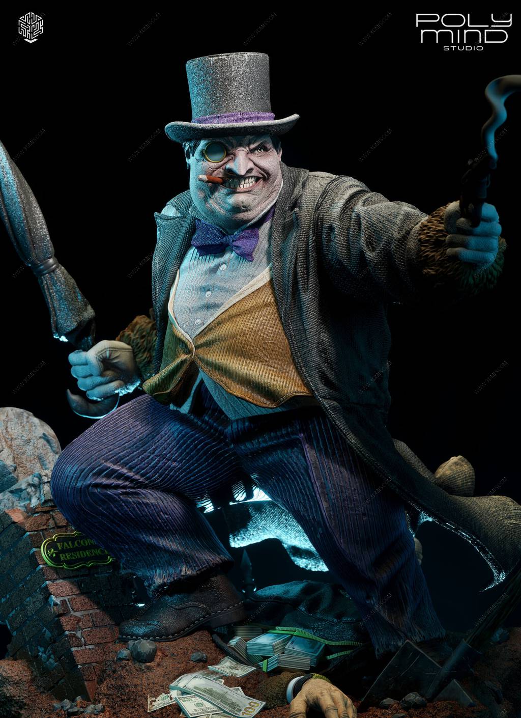 P站图纸印象馆 PolyMind DC漫画 企鹅人 PolyMind DC漫画 企鹅人