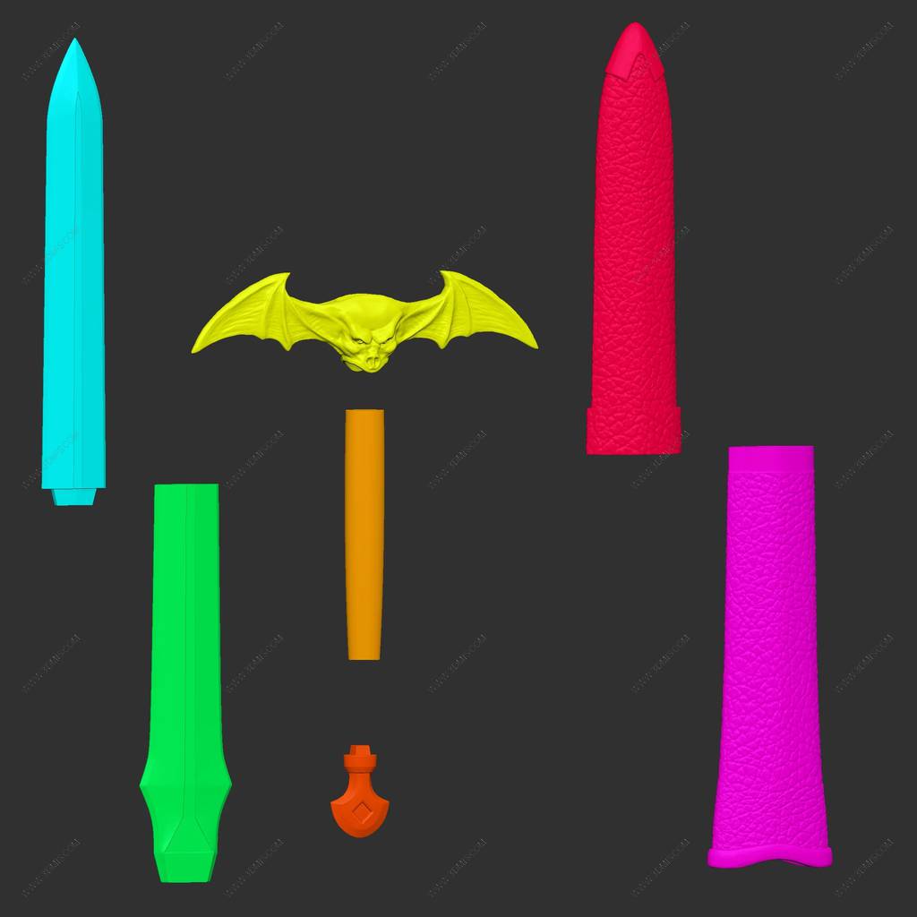 P站图纸印象馆 Yosh DC漫画 蝙蝠侠盾牌和剑 Yosh DC漫画 蝙蝠侠盾牌和剑