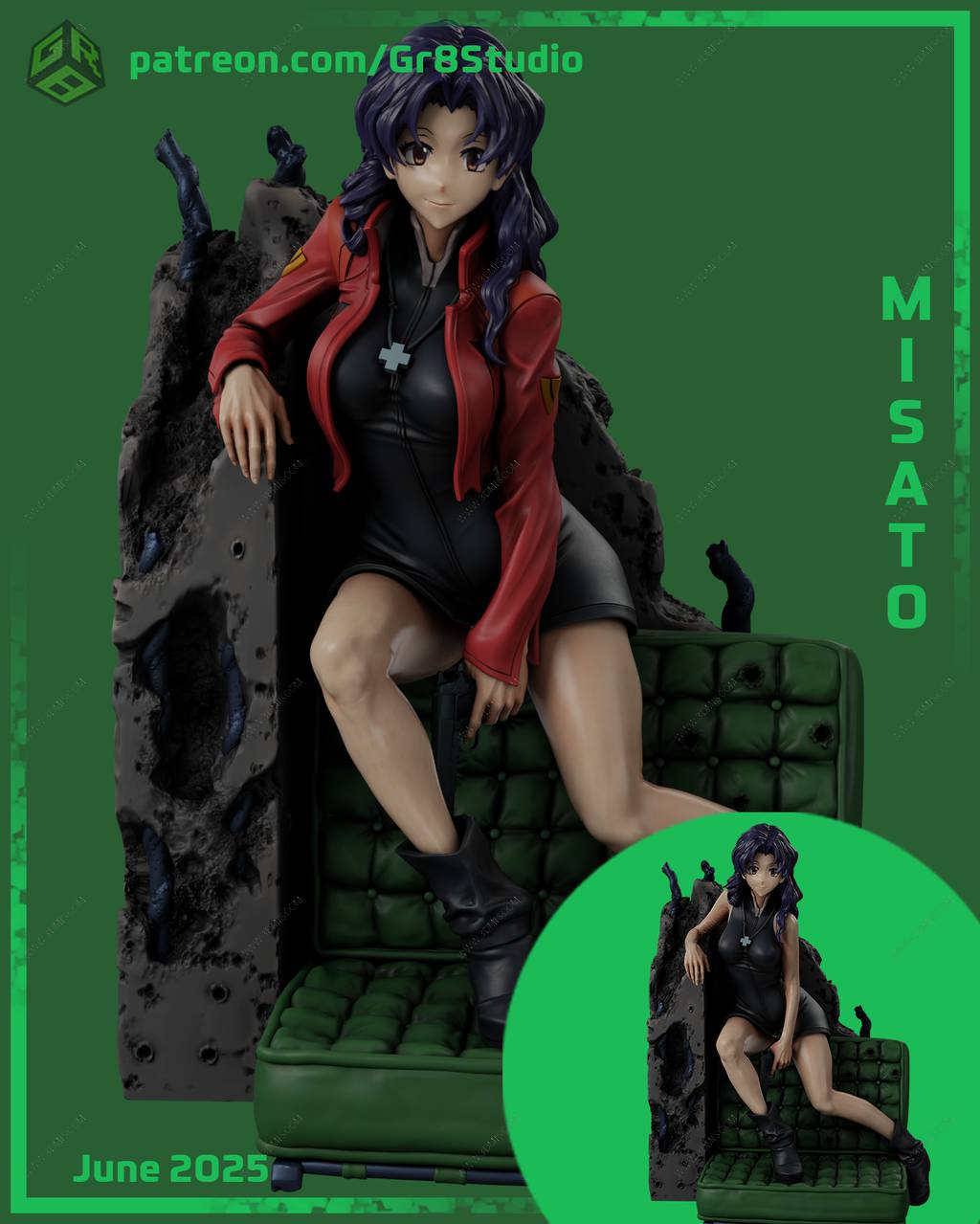 P站图纸印象馆 新世纪福音战士 葛城美里 新世纪福音战士 葛城美里