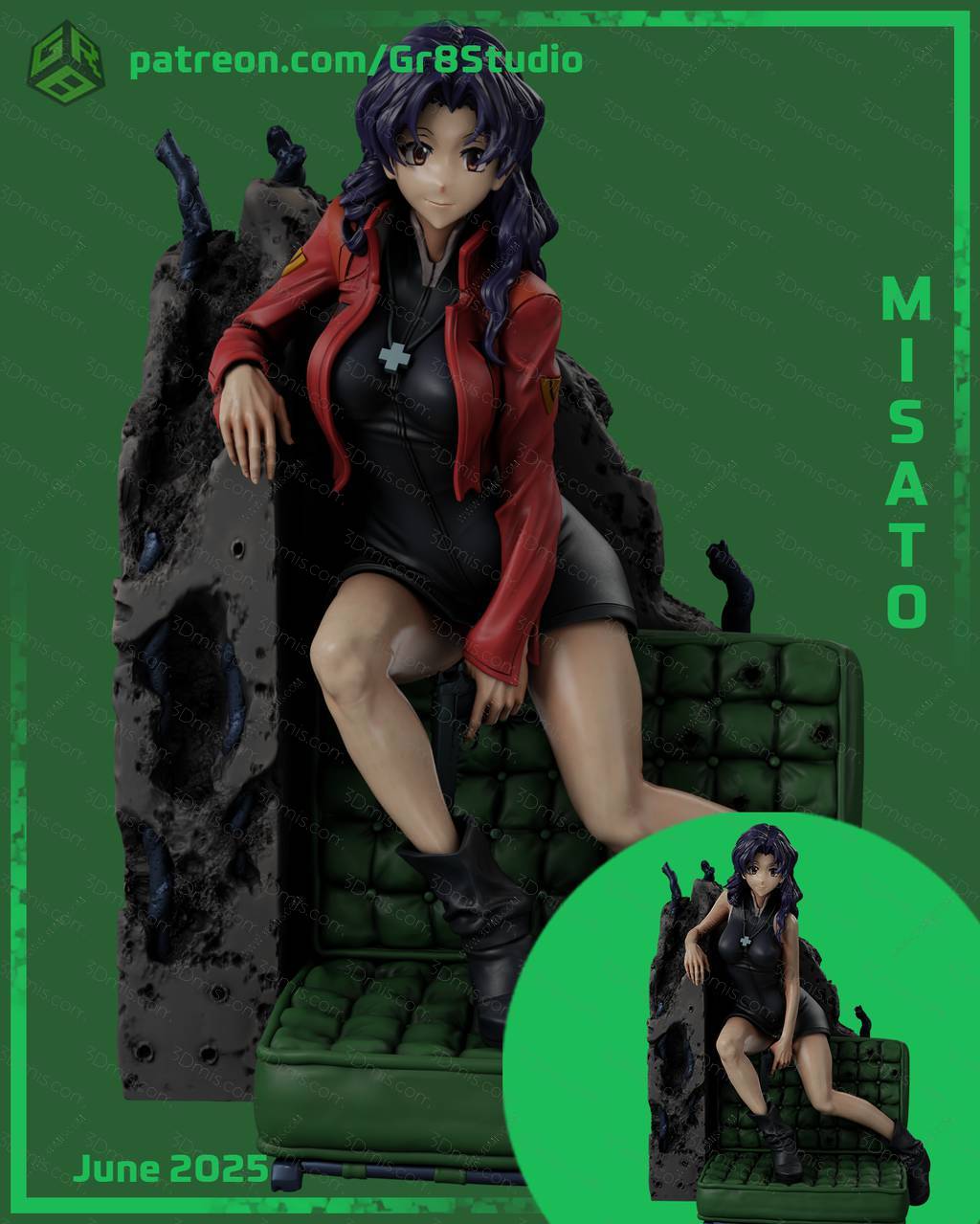 P站图纸印象馆 新世纪福音战士 葛城美里 新世纪福音战士 葛城美里