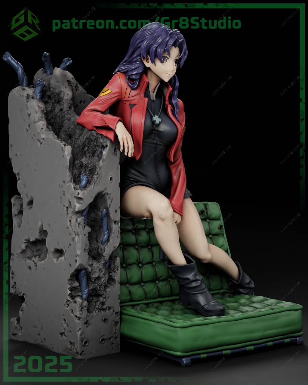 P站图纸印象馆 新世纪福音战士 葛城美里 新世纪福音战士 葛城美里