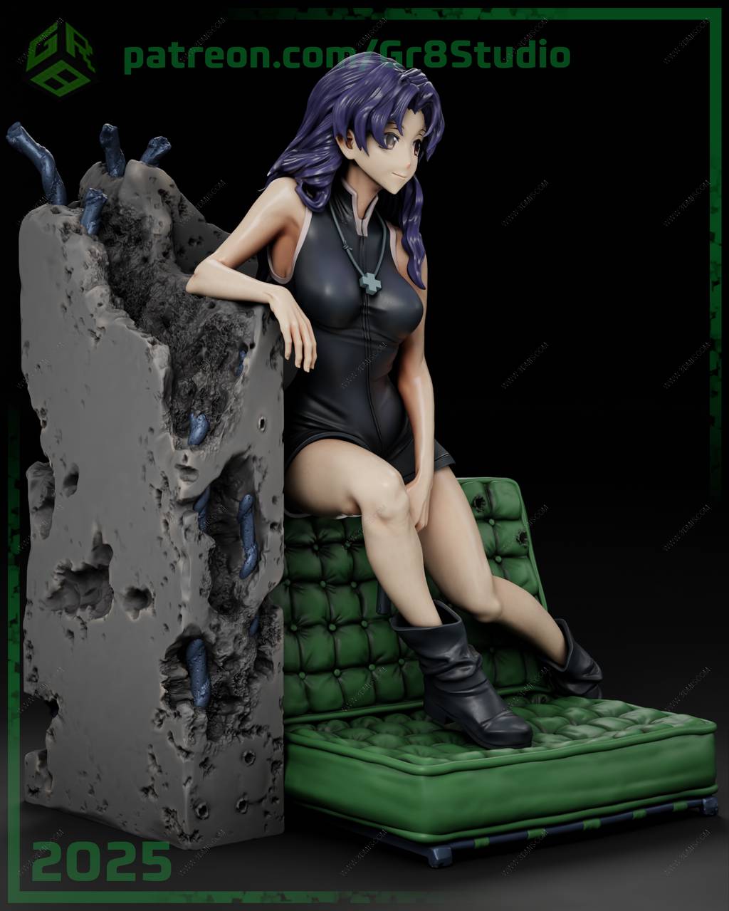 P站图纸印象馆 新世纪福音战士 葛城美里 新世纪福音战士 葛城美里