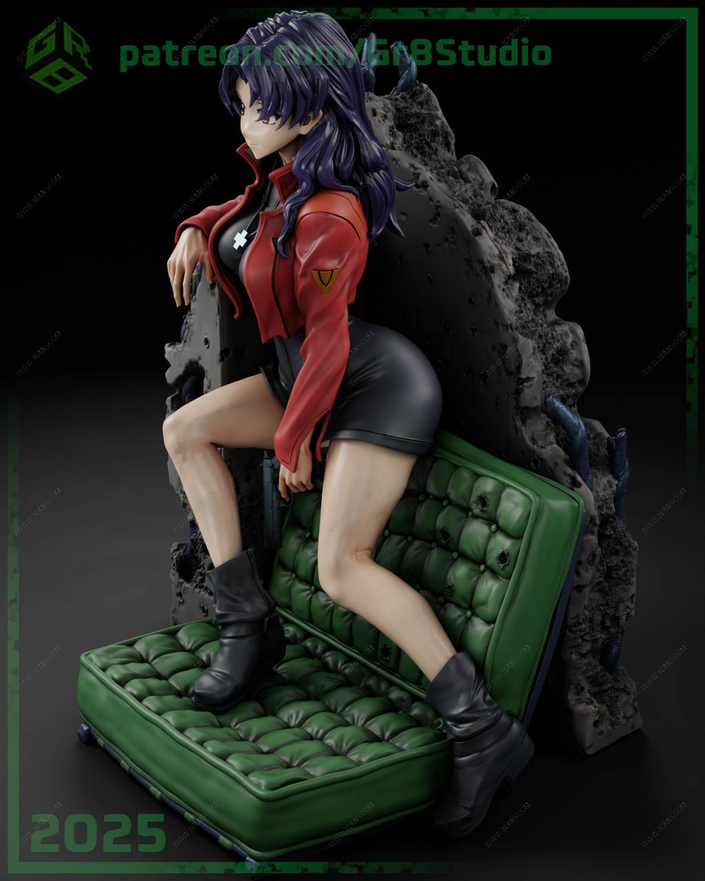 P站图纸印象馆 新世纪福音战士 葛城美里 新世纪福音战士 葛城美里