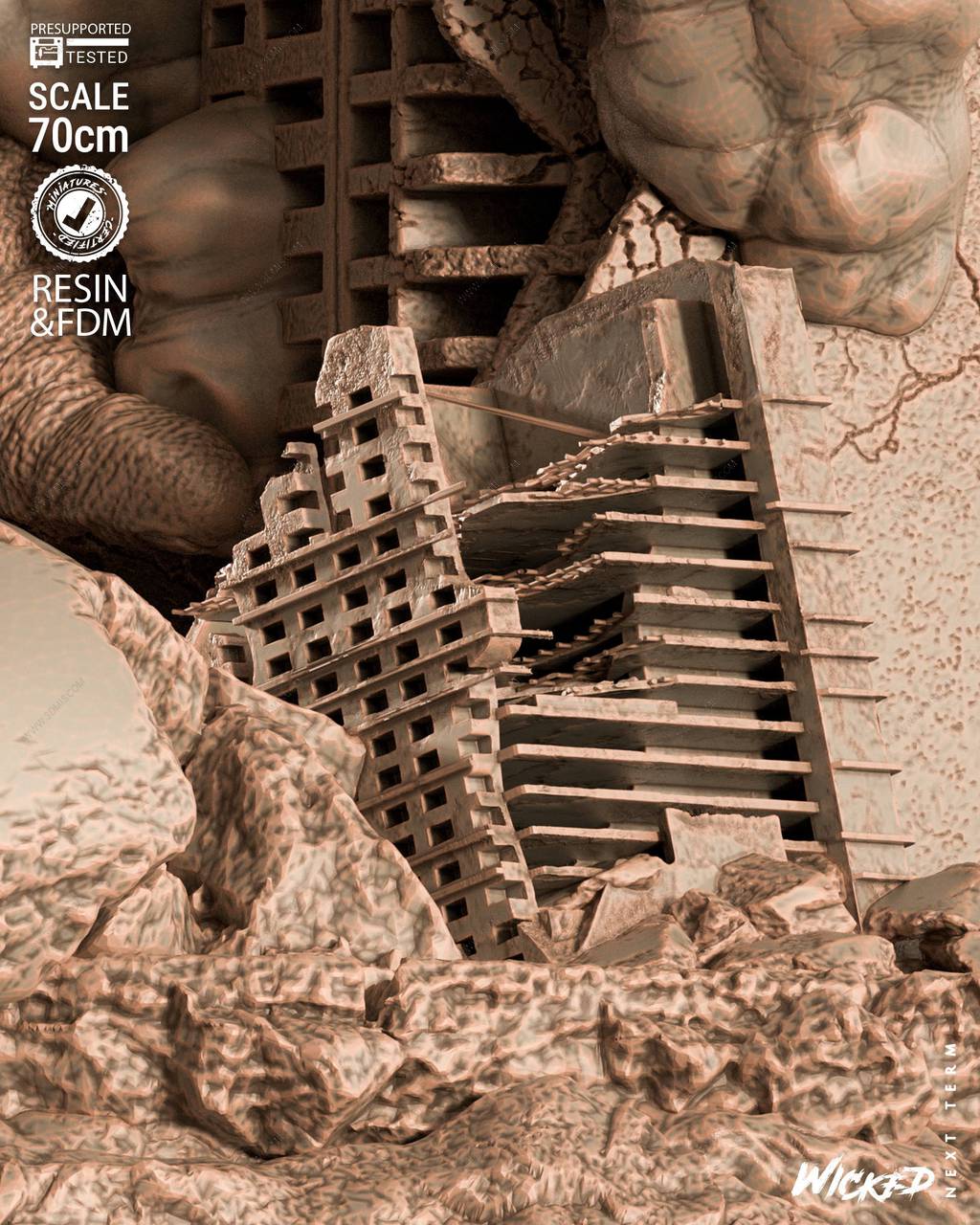 P站图纸印象馆 3DWicked 哥斯拉大战金刚 金刚 3DWicked 哥斯拉大战金刚 金刚