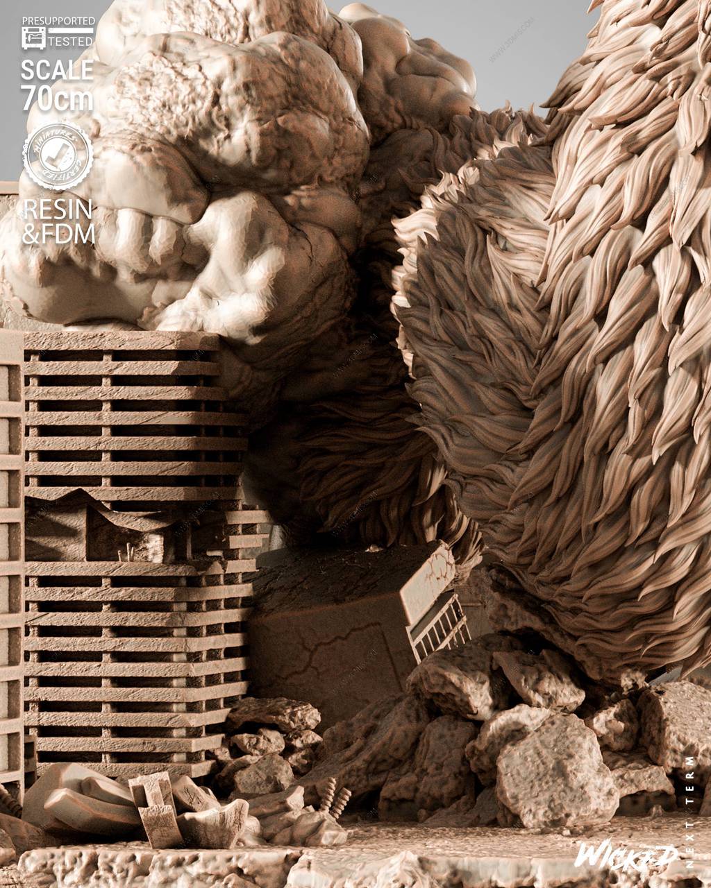 P站图纸印象馆 3DWicked 哥斯拉大战金刚 金刚 3DWicked 哥斯拉大战金刚 金刚