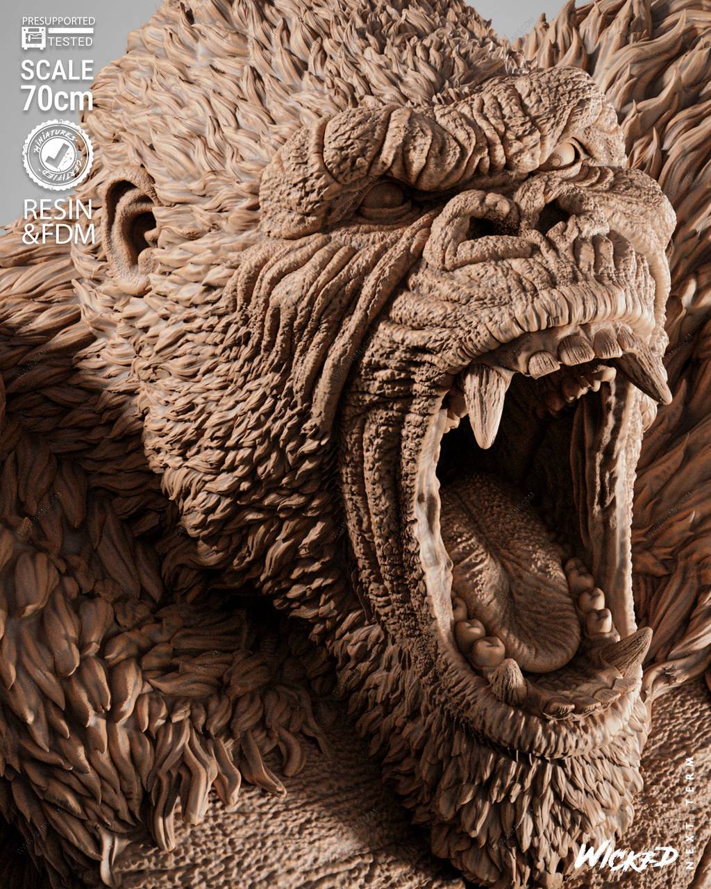 P站图纸印象馆 3DWicked 哥斯拉大战金刚 金刚 3DWicked 哥斯拉大战金刚 金刚