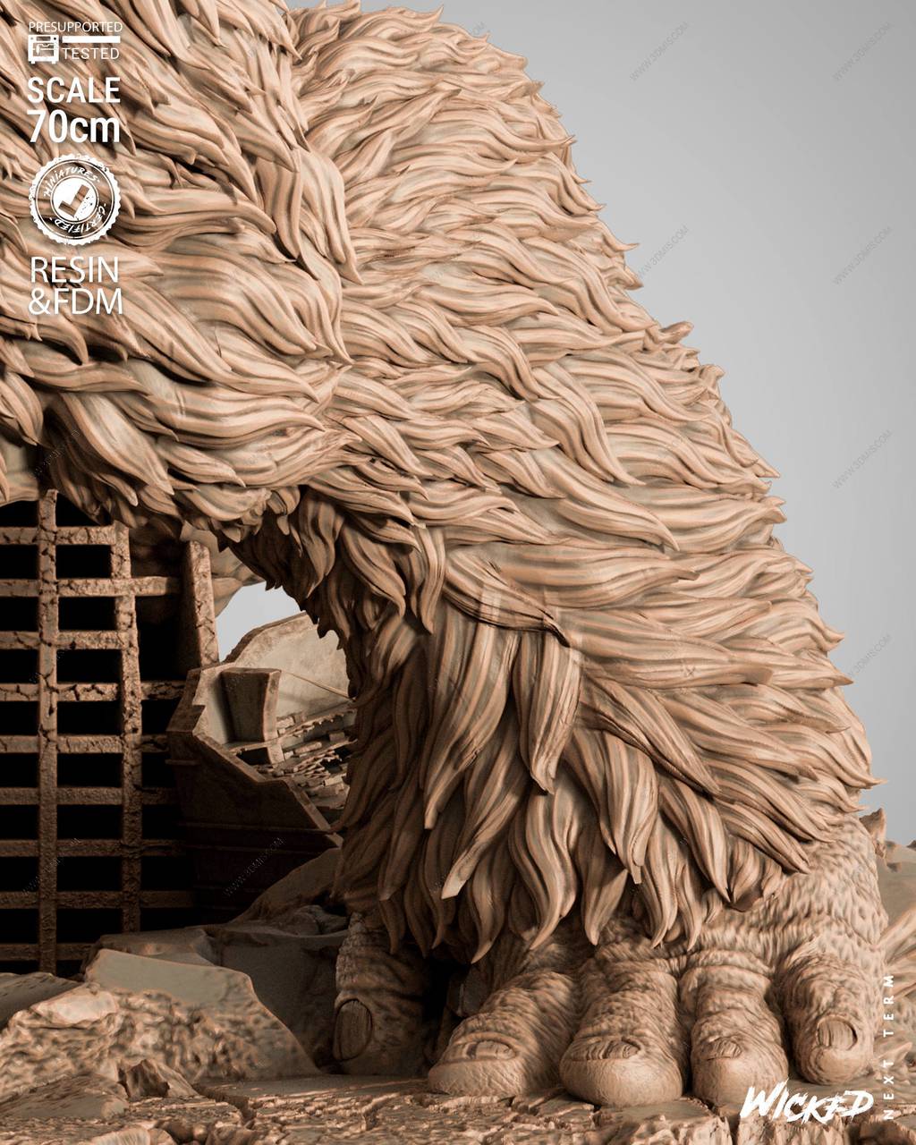 P站图纸印象馆 3DWicked 哥斯拉大战金刚 金刚 3DWicked 哥斯拉大战金刚 金刚