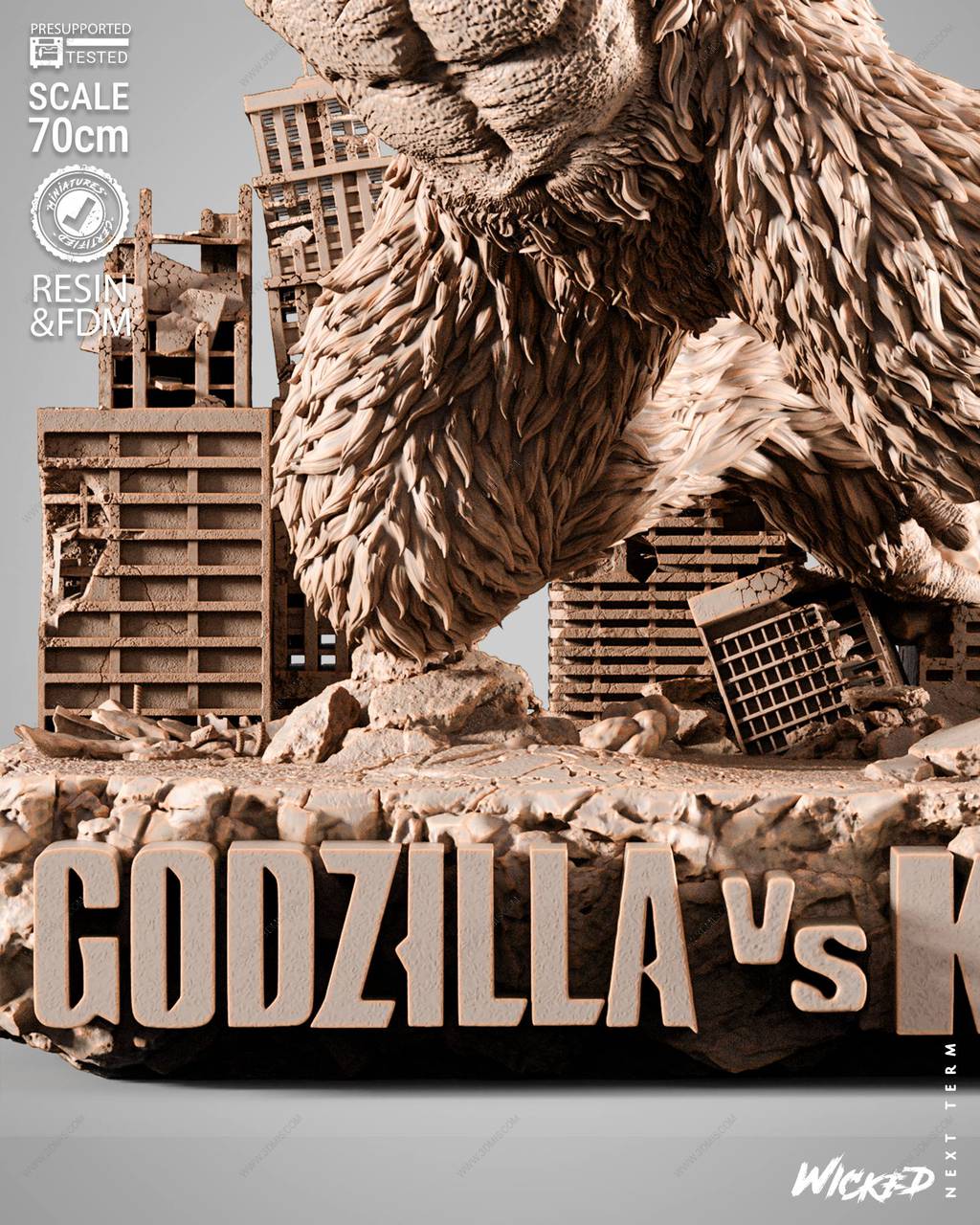 P站图纸印象馆 3DWicked 哥斯拉大战金刚 金刚 3DWicked 哥斯拉大战金刚 金刚
