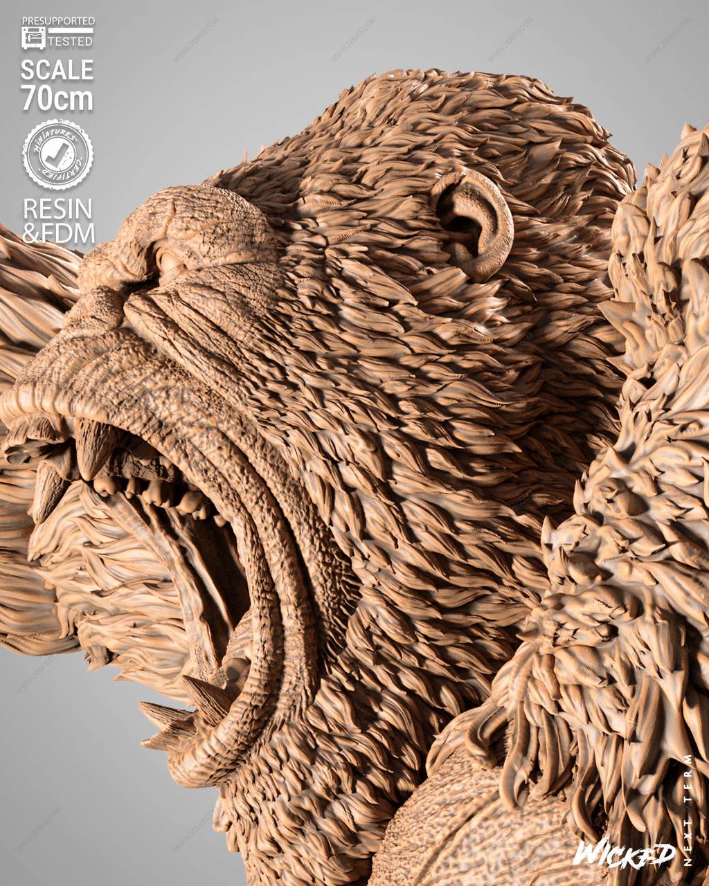 P站图纸印象馆 3DWicked 哥斯拉大战金刚 金刚 3DWicked 哥斯拉大战金刚 金刚