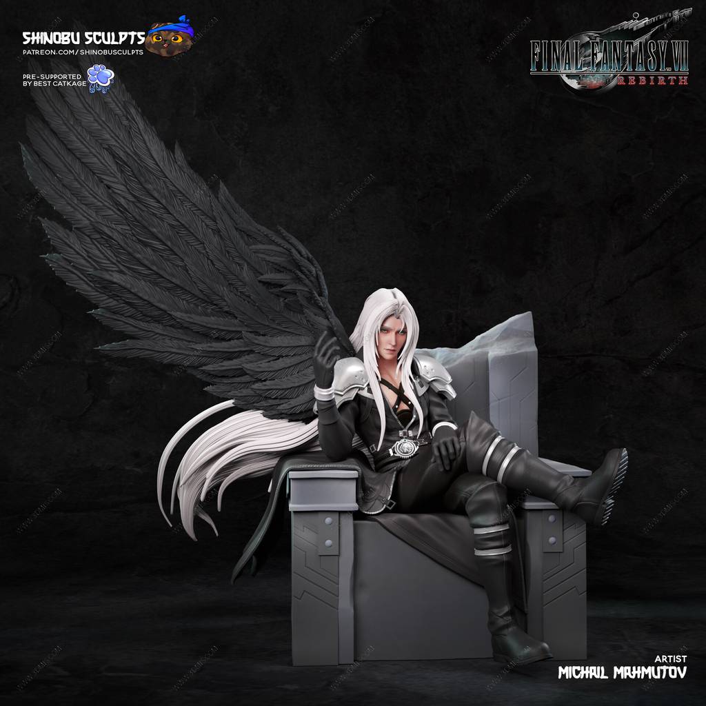 P站图纸印象馆 Shinobu Sculpts 最终幻想 萨菲罗斯 Shinobu Sculpts 最终幻想 萨菲罗斯