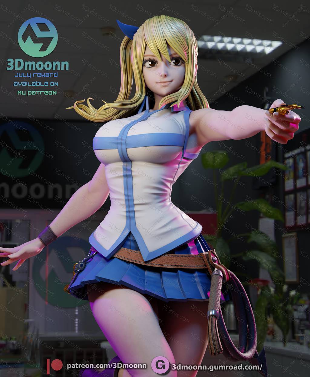 P站图纸印象馆 3Dmoonn 妖精的尾巴 露西·哈特菲利亚 3Dmoonn 妖精的尾巴 露西·哈特菲利亚