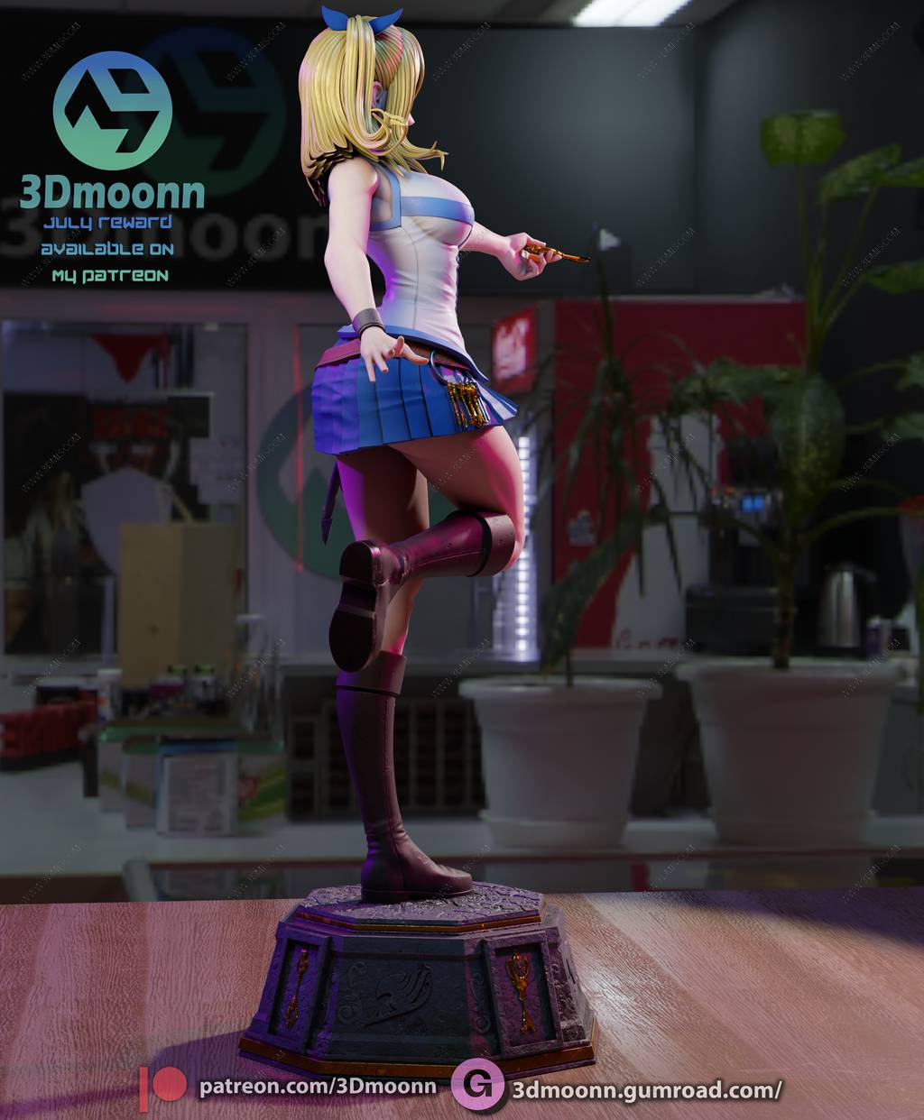 P站图纸印象馆 3Dmoonn 妖精的尾巴 露西·哈特菲利亚 3Dmoonn 妖精的尾巴 露西·哈特菲利亚