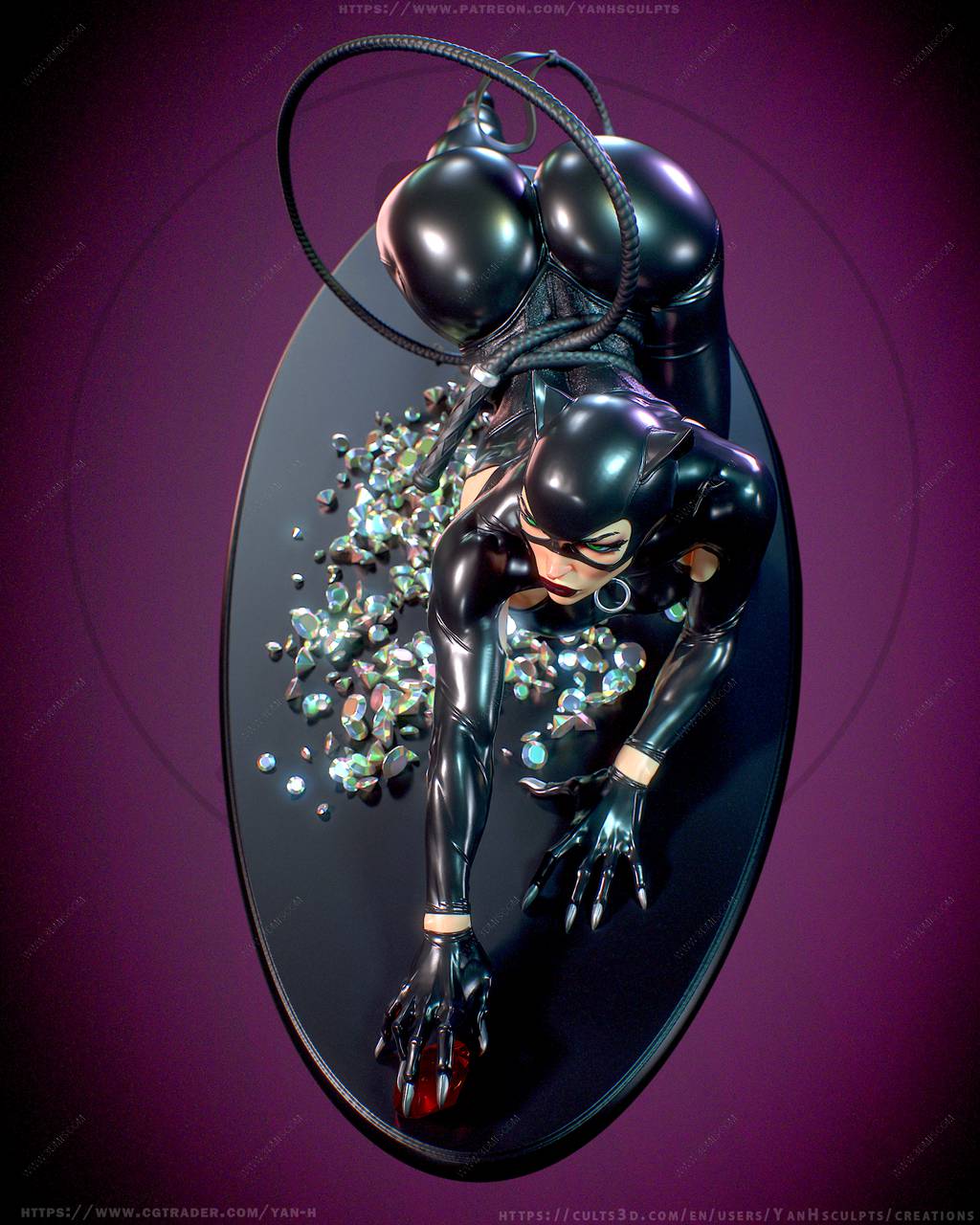 P站图纸印象馆 Yan H DC漫画 猫女 Yan H DC漫画 猫女