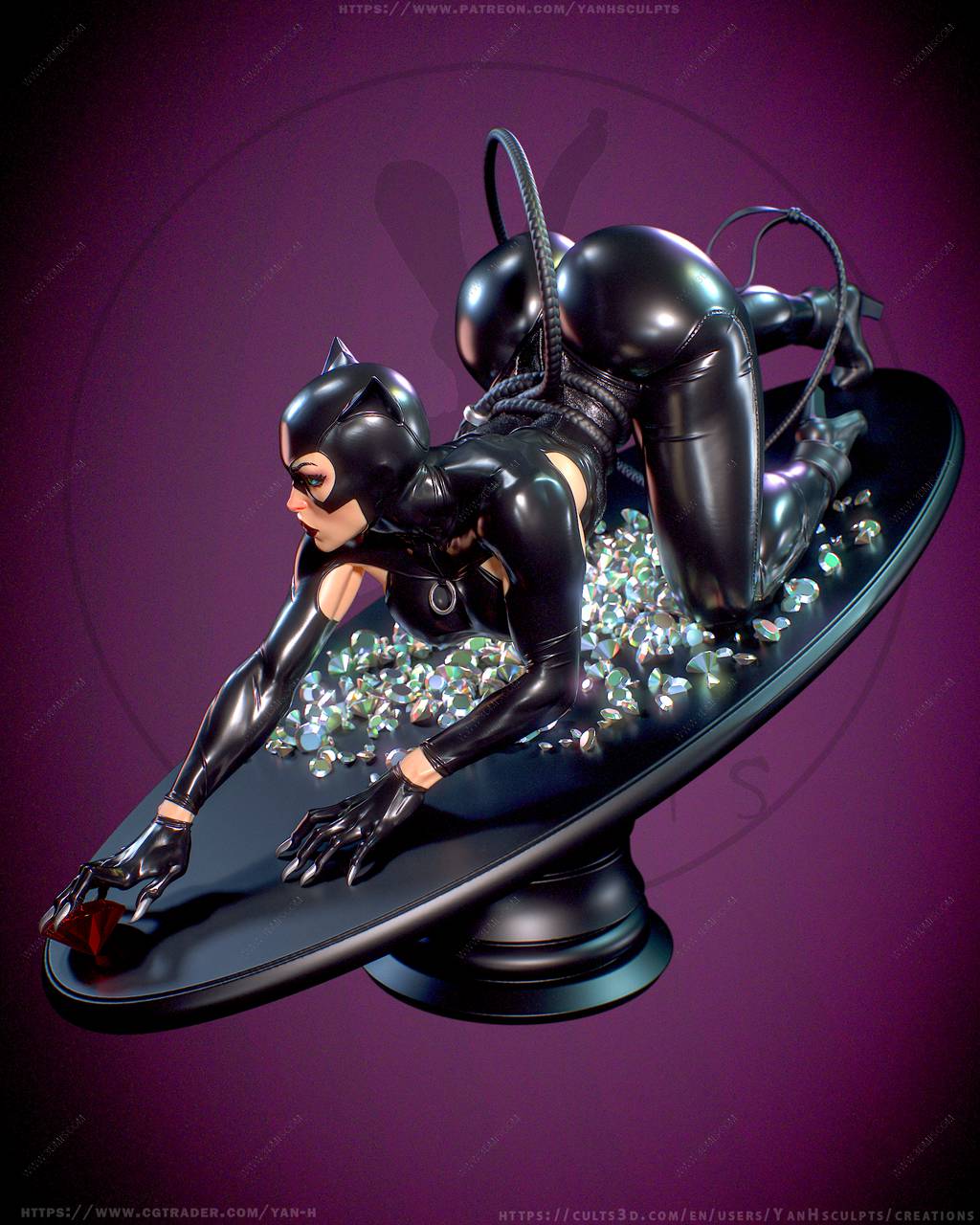 P站图纸印象馆 Yan H DC漫画 猫女 Yan H DC漫画 猫女