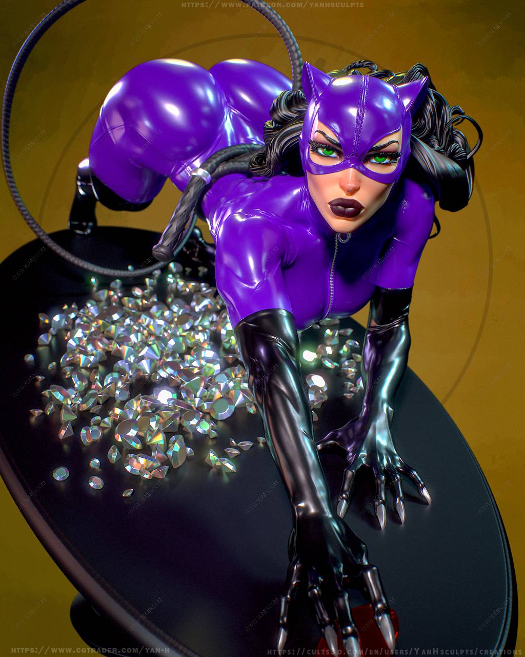 P站图纸印象馆 Yan H DC漫画 猫女 Yan H DC漫画 猫女