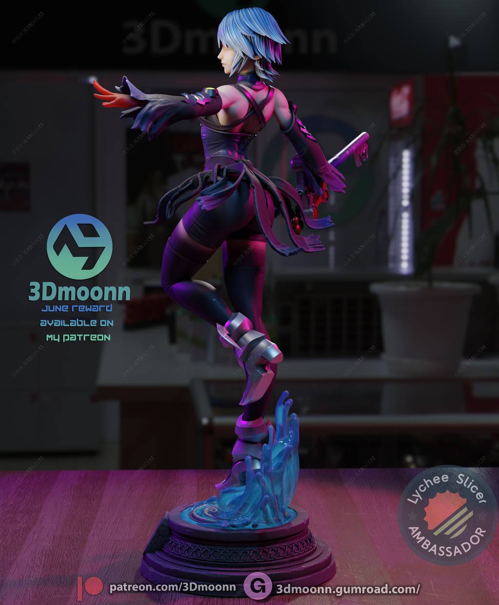 P站图纸印象馆 3Dmoonn 王国之心 阿库娅 3Dmoonn 王国之心 阿库娅