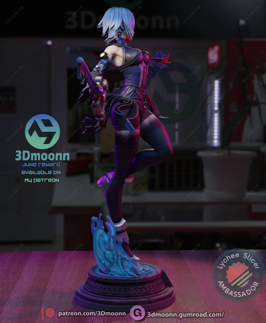 P站图纸印象馆 3Dmoonn 王国之心 阿库娅 3Dmoonn 王国之心 阿库娅