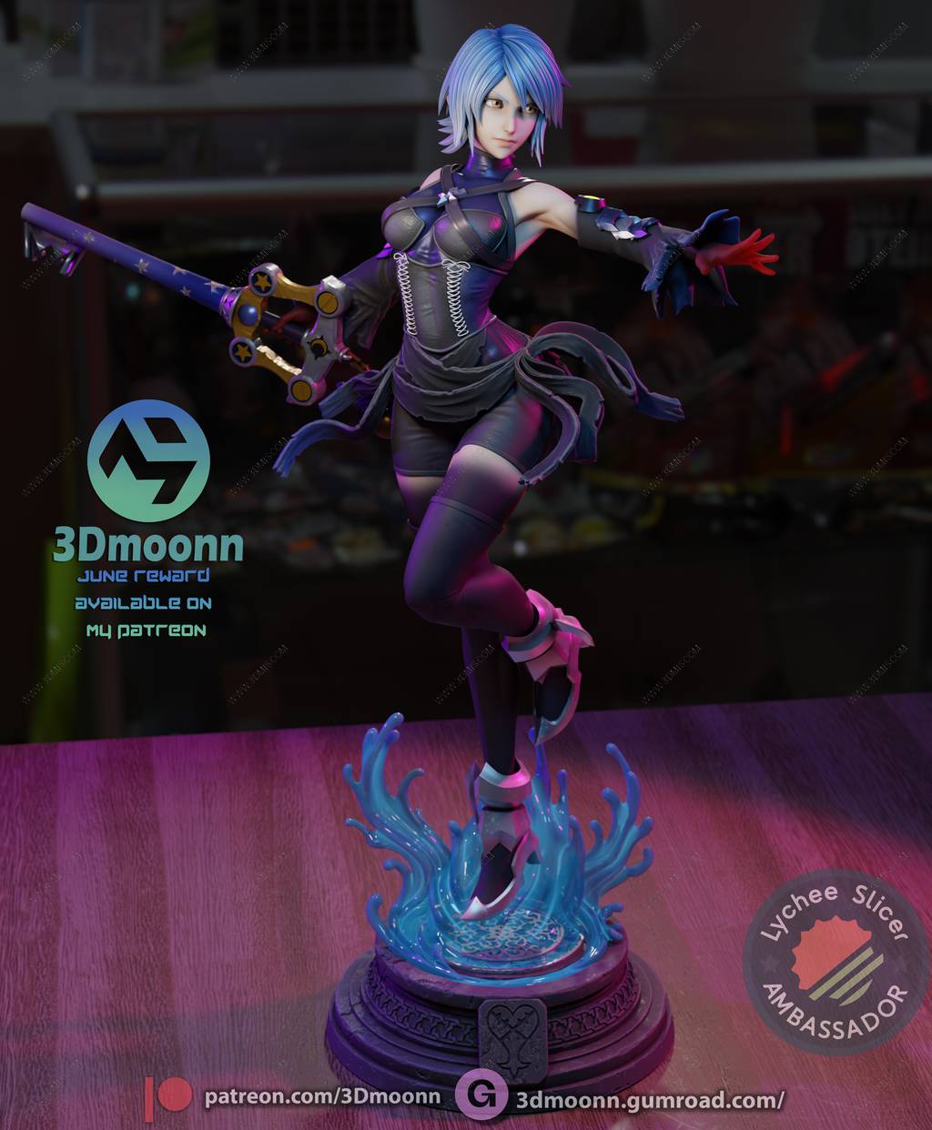 P站图纸印象馆 3Dmoonn 王国之心 阿库娅 3Dmoonn 王国之心 阿库娅