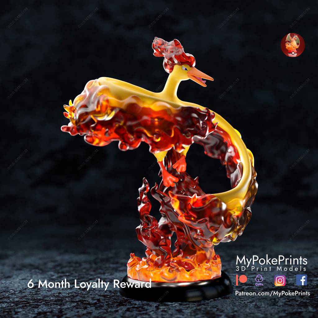 P站图纸印象馆 口袋妖怪 火焰鸟 口袋妖怪 火焰鸟